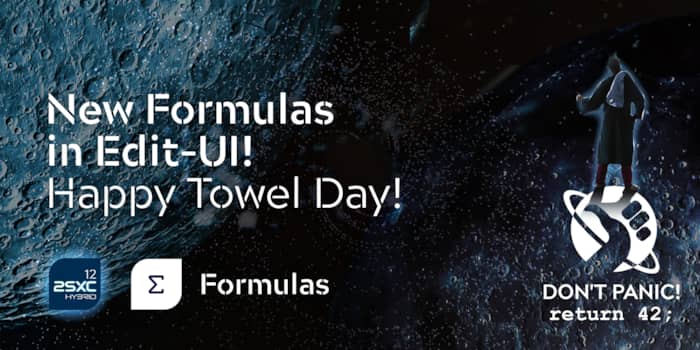 return 42; // New 2sxc Formulas for Custom UI Logic - Towel Day 2021